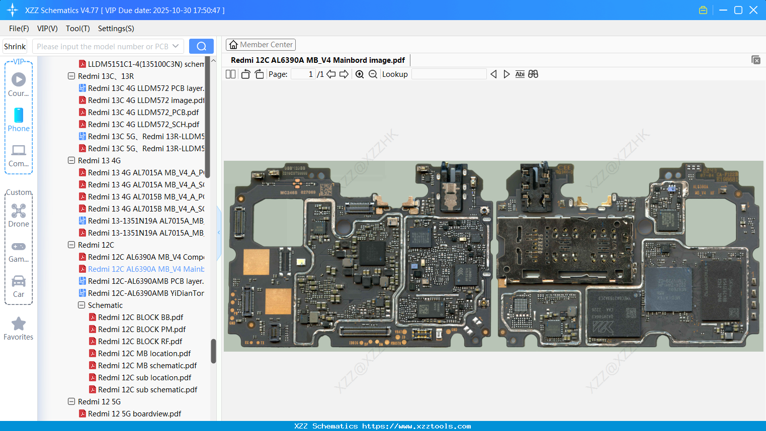 Xiaomi Redmi 12C AL6390A MB_V4 Mainbord Image